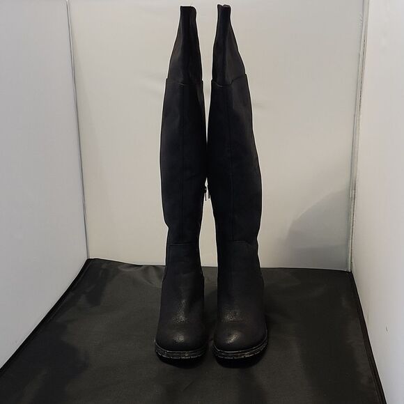 SO BY KOHL'S EXTRA WIDE CALF STACKED HEEL OVER THE KNEE BOOTS - Picture 4 of 14